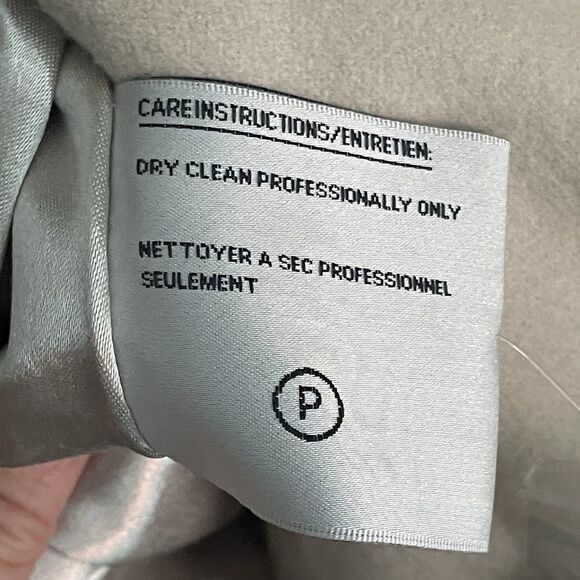 Pea Coat Women's Size 16 Wool Blend Cream/Ivory Button Up Career - Picture 10 of 16